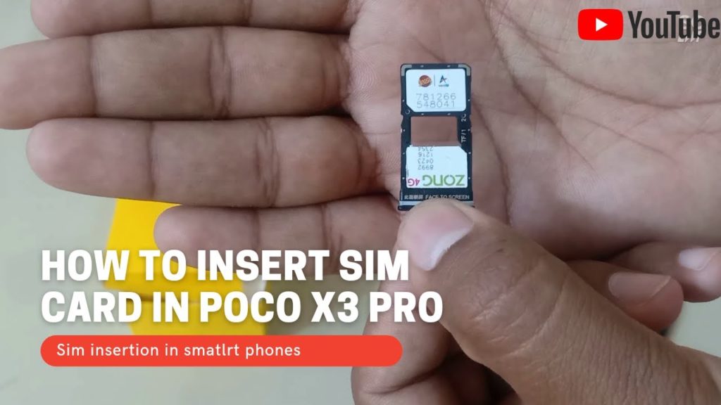 This Photo going to show for the viewers that they can implant Dual SIM CARD on XIAOMI I POCO X3 Pro 8GB RAM with 256 ROM